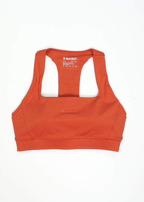 Bandit Running: Women's Stamina-V Square Neck Run Bra - Rusted Apricot