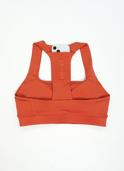 Bandit Running: Women's Stamina-V Square Neck Run Bra - Rusted Apricot