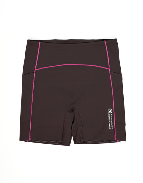Bandit Running: Women's Vanisher 5" Pop Stitch High Waist Compression Short - Espresso