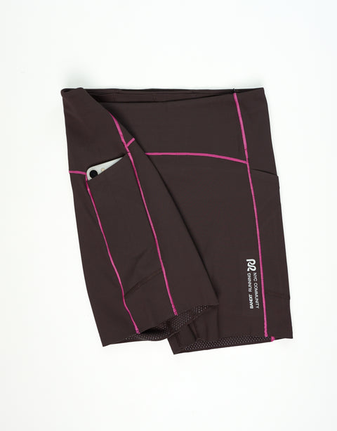 Bandit Running: Women's Vanisher 5" Pop Stitch High Waist Compression Short - Espresso