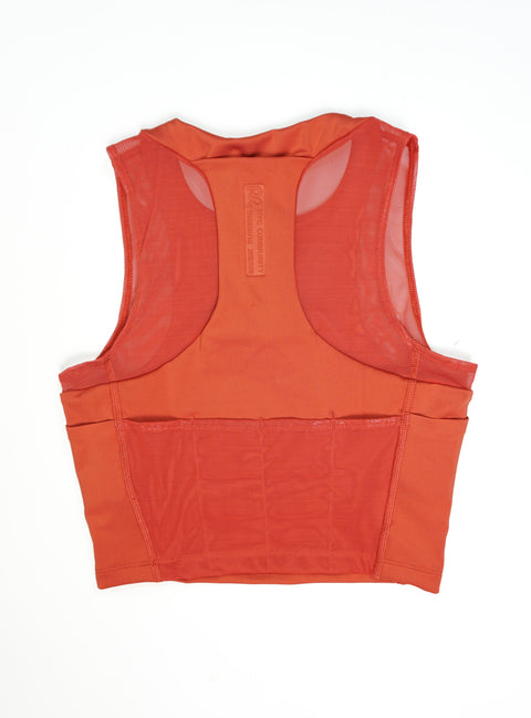Bandit Running: Women's Stamina-V Lyra Race Crop - Rusted Apricot