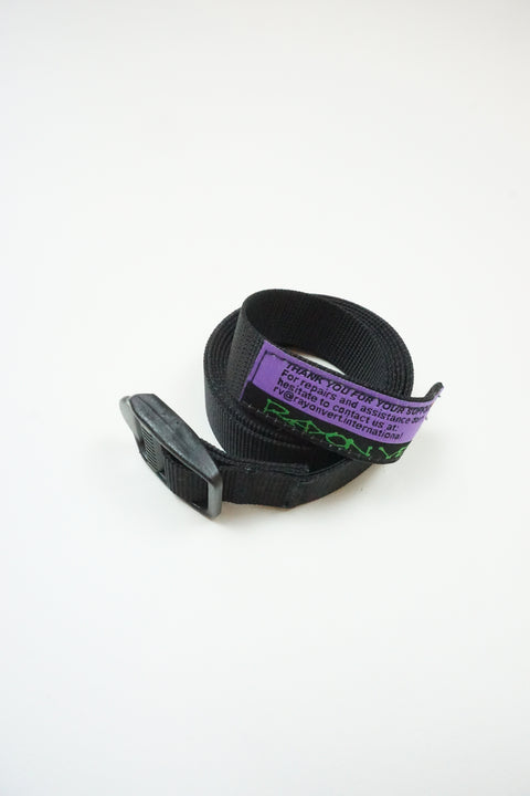 Rayon Vert: Ladder Lock Rayon Belt - Golgotha Black