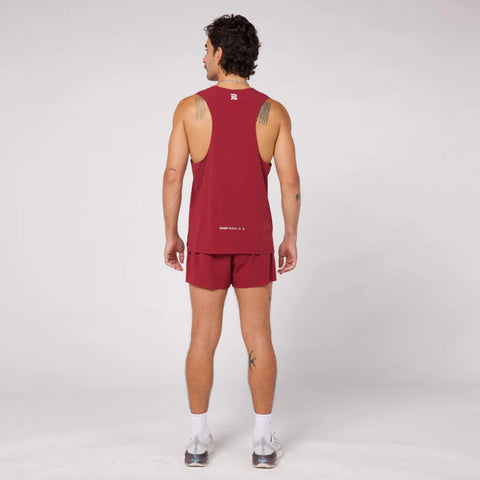 Bandit Running: Men's Vento Performance Singlet- Cherry