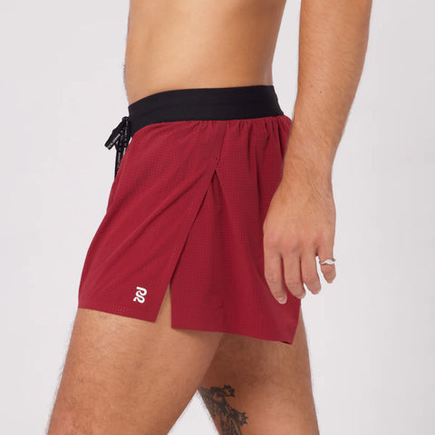 Bandit Running: Men's Vento 3" Split Short - Cherry