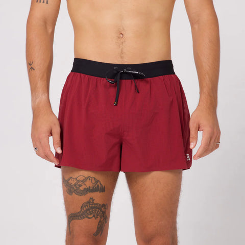 Bandit Running: Men's Vento 3" Split Short - Cherry