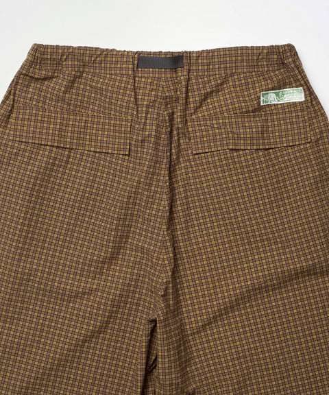 Gramicci: Mini Check Nylon Pant - Brown Check