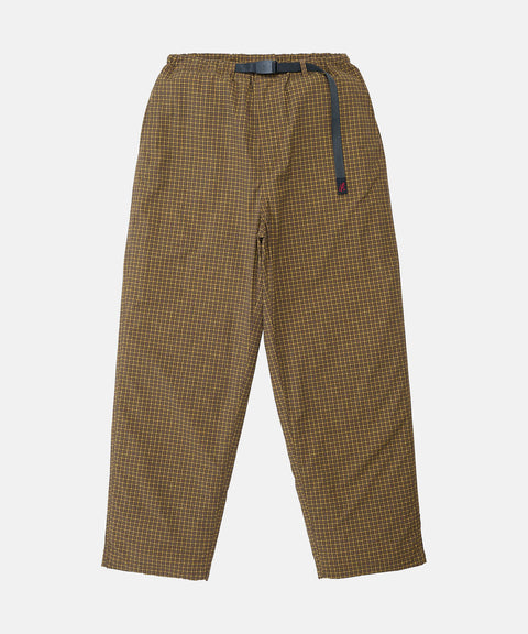 Gramicci: Mini Check Nylon Pant - Brown Check