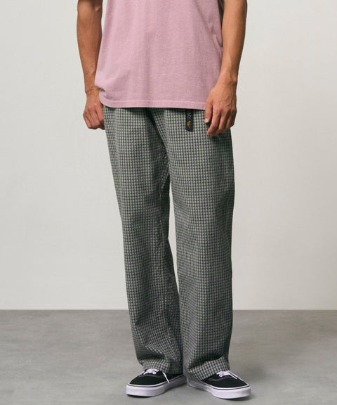 Gramicci: Dobby Plaid Gramicci Straight Fit - Stone