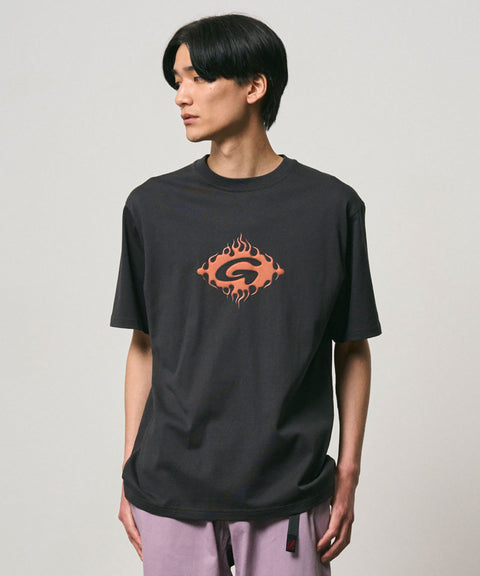 Gramicci: Flames Tee - Vintage Black