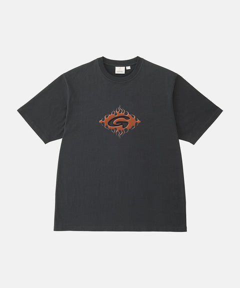Gramicci: Flames Tee - Vintage Black