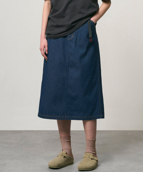 Gramicci: Denim Carpenter Skirt - Rinsed Indigo