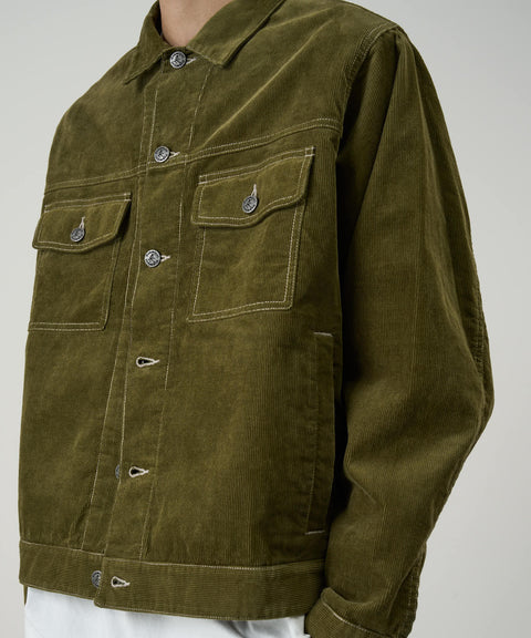 Gramicci: Corduroy Trucker Jacket - Olive