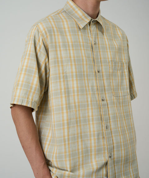 Gramicci: SS Checkered Ombre Shirt - Mustard