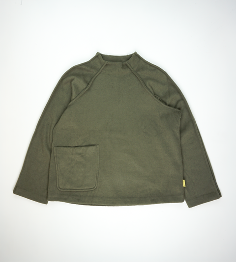Hikerkind: Mock Neck Pile Fleece - Conifer