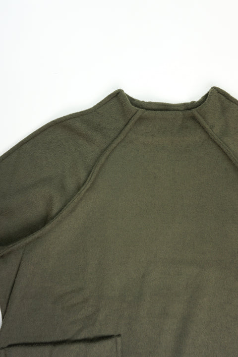 Hikerkind: Mock Neck Pile Fleece - Conifer