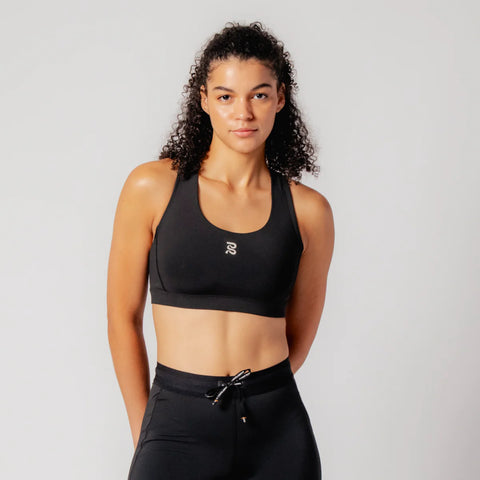 Bandit Running: Stamina Scoop Neck Run Bra - Black