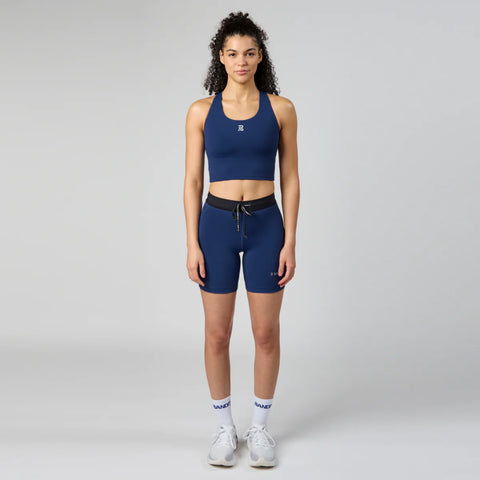 Bandit Running: Stamina Scoop Neck Run Crop - NY Navy