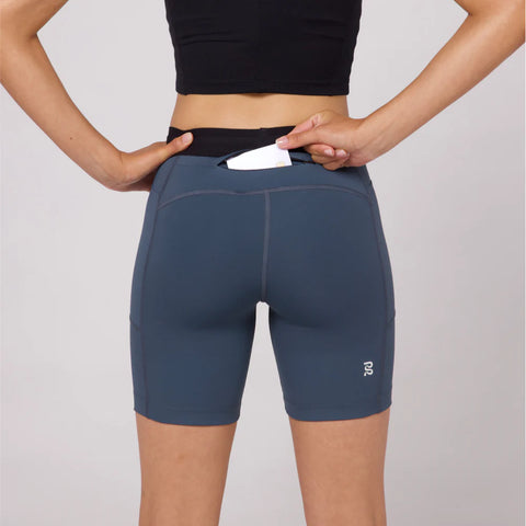 Bandit Running: Women's Stamina 7" Compression Short - Storm Grey