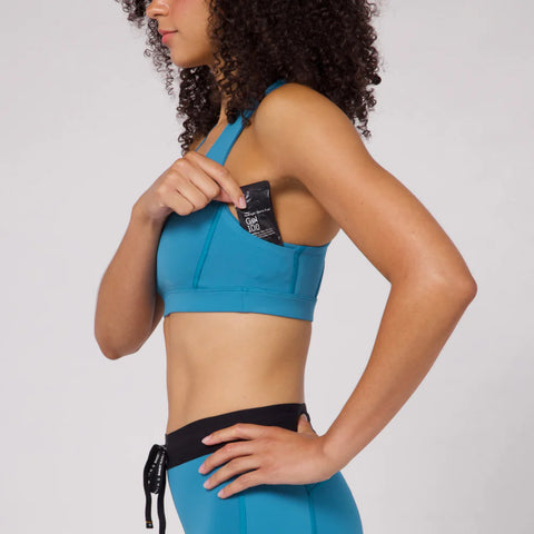 Bandit Running: Women's Stamina Scoop Neck Bra - Tide Pool