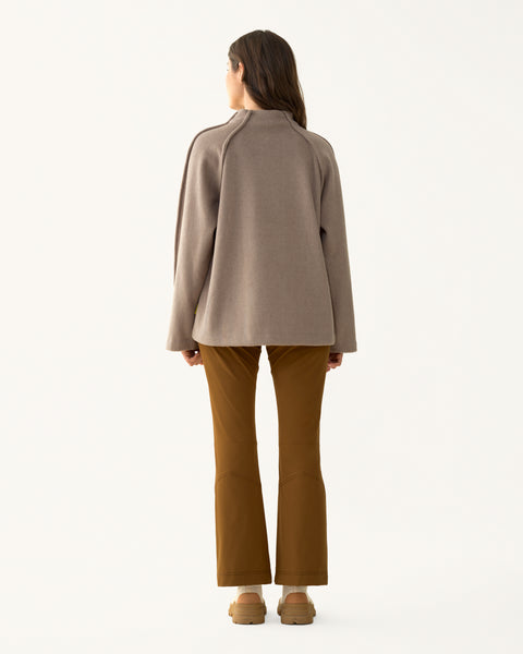 Hikerkind: Mock Neck Pile Fleece - Moraine