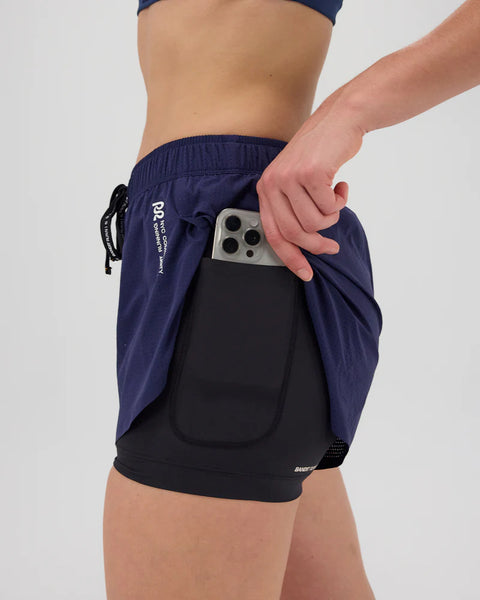 Bandit Running: Women's Vento Dua Short - NY Navy