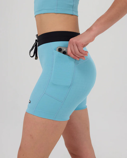 Bandit Running: Gridlock 5" Compression Short - Vintage Blue