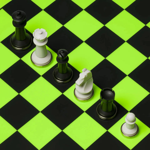 Nymzo: Flexmat Rollup Chess Board - Green/Black