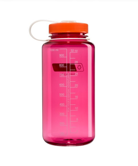 Nalgene: Sustain Wide Mouth 1L - Fuchsia with Flame