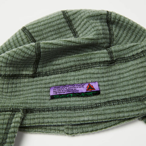Rayon Vert: Lahmacun Grid Hat - Lichen Green