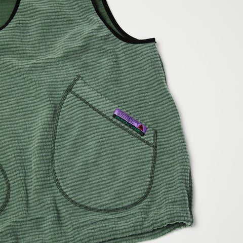Rayon Vert: Samanto Grid Vest - Lichen Green