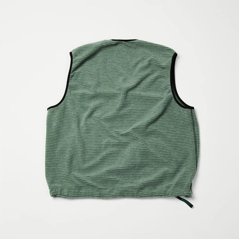 Rayon Vert: Samanto Grid Vest - Lichen Green