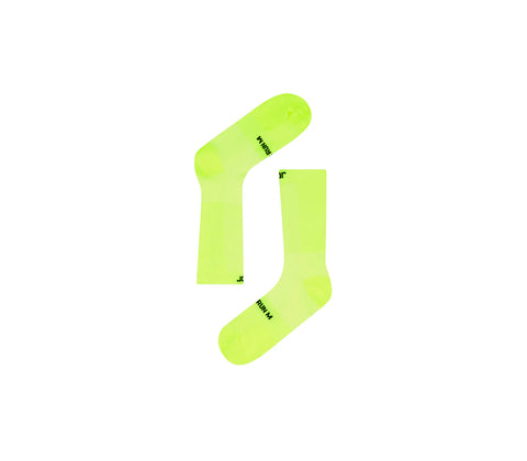 Soar Running: Crew Sock - Fluro Yellow