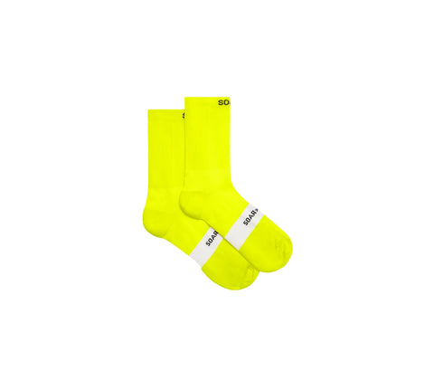 Soar Running: Crew Sock - Yellow