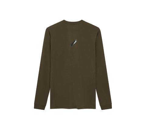 Soar Running: Men's LS Eco Tech Tee - Dark Green