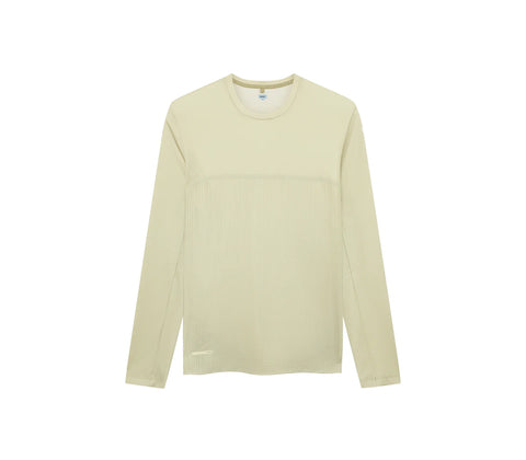 Soar Running: Women's LS Hot Weather Tee - Warm Grey/Yellow