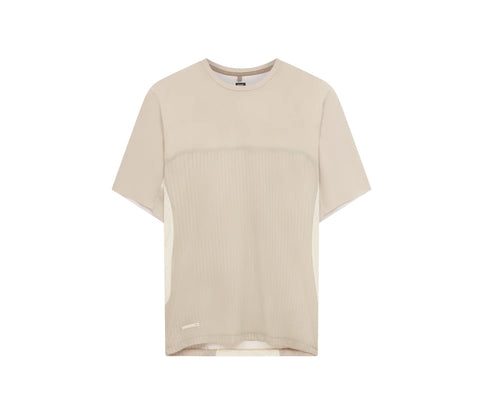 Soar Running: Men's Hot Weather Tee - Pastel Grey/Yellow