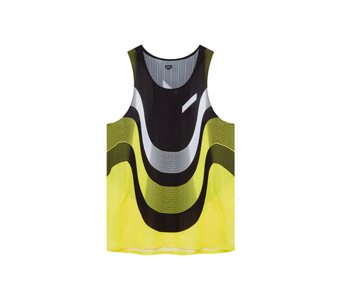 Soar Running: Men's Race Vest 2.0 - Yellow Black Stripe