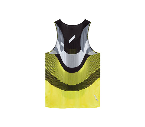 Soar Running: Men's Race Vest 2.0 - Yellow Black Stripe