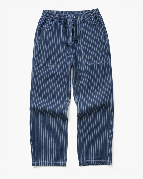 Service Works: Pinstripe Denim Chef Pants - Indigo