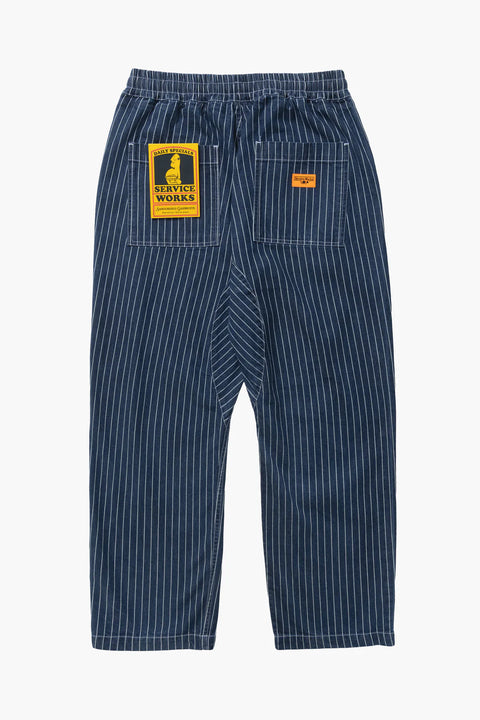 Service Works: Pinstripe Denim Chef Pants - Indigo