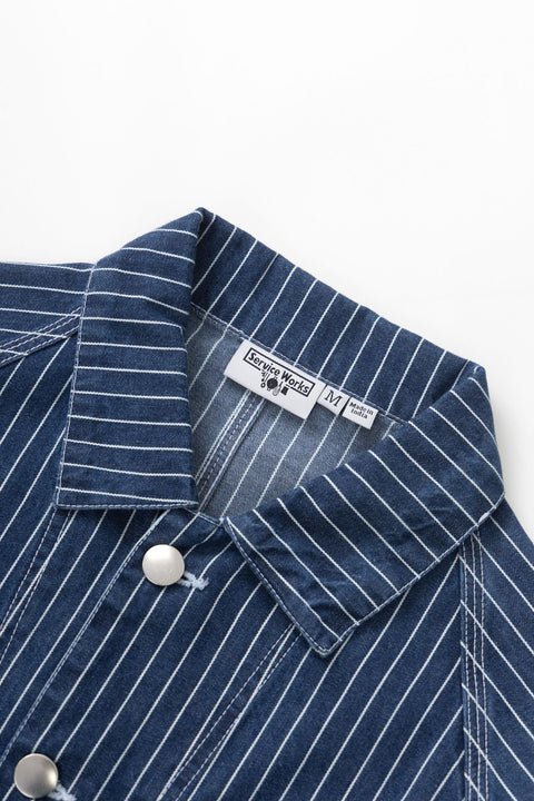 Service Works: Pinstripe Denim Coverall 2.0 - Indigo