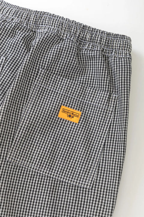 Service Works: House Gingham Chef Pant - Black