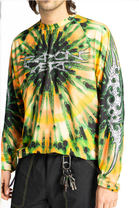 Rayon Vert: Scarful Xformance LS Tee - Grateful Dye