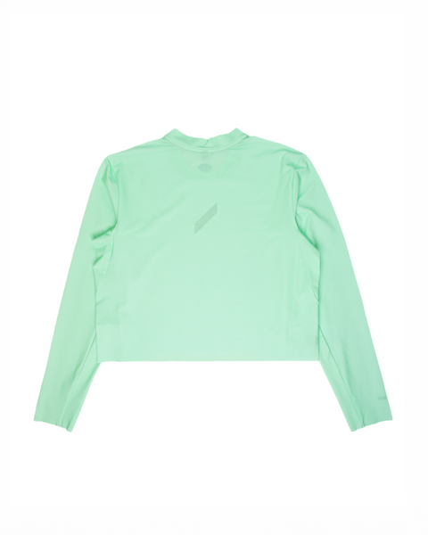 SOAR Running: Women's LS Crop Tee - Ash Green