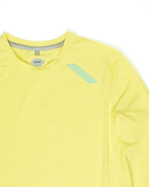 Soar Running: Women's LS Eco Tech Tee - Yellow