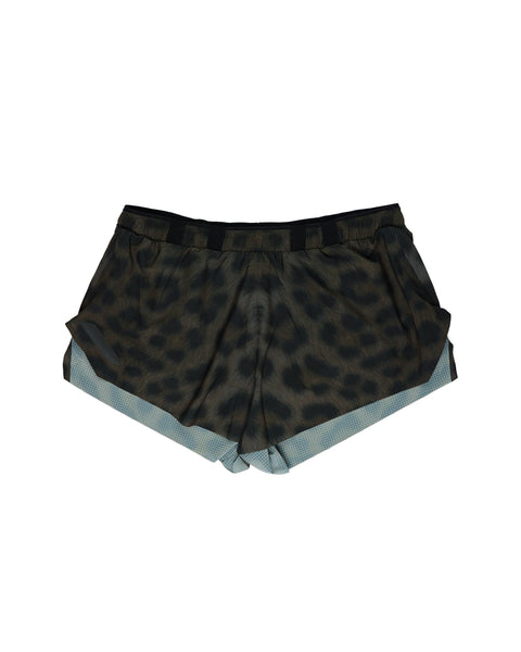 Soar Running: Women's Marathon Short - Dark Leaopard