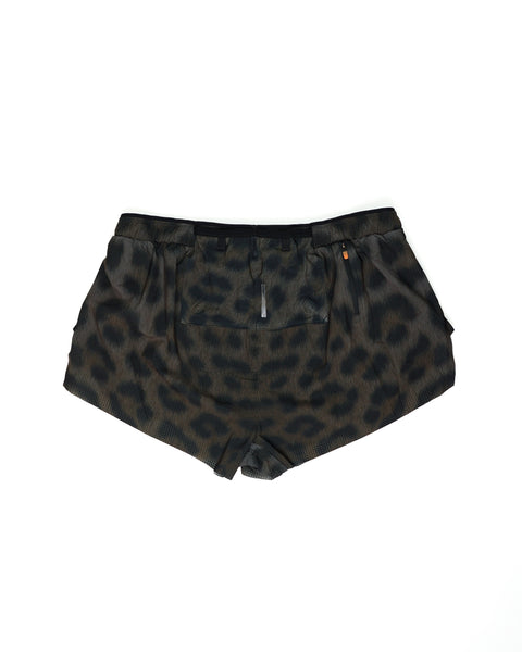 Soar Running: Women's Marathon Short - Dark Leaopard