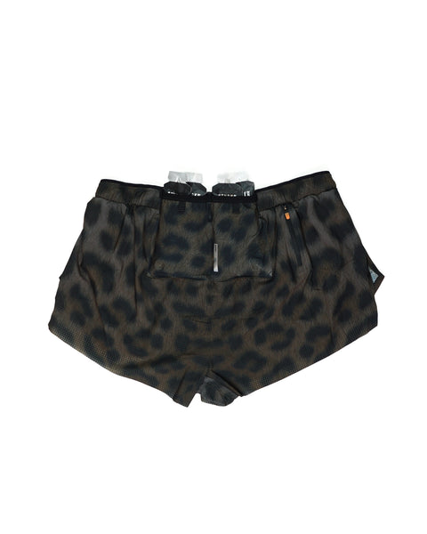 Soar Running: Women's Marathon Short - Dark Leaopard