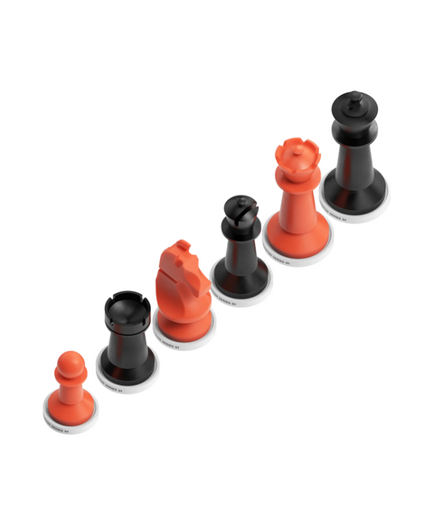 Nymzo: Stanton Series 01 Chess Pieces - Orange/Black