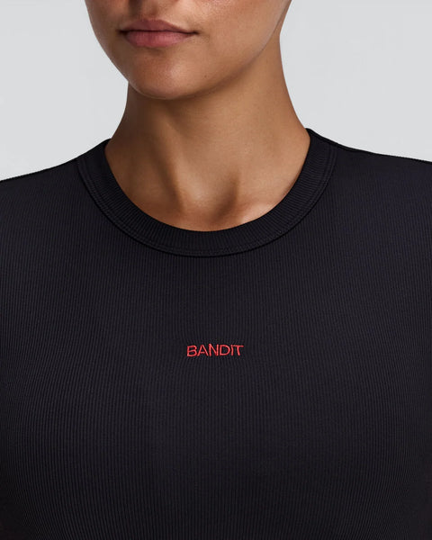 Bandit Running: Women's Vituccia Cropped Performance Tee - Black